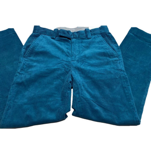NEW BROOKS BROTHERS Mens Pant Teal Blue Size 30x30 Regular Wide Wale Corduro
